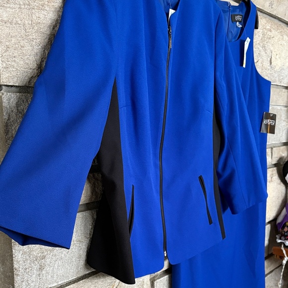 NWT Kasper Royal Blue and Black Women's Suit - Picture 5 of 16